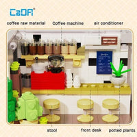 Thumbnail for Building Blocks City Street Creator Japanese Summer Coffee Shop Bricks Toy - 14