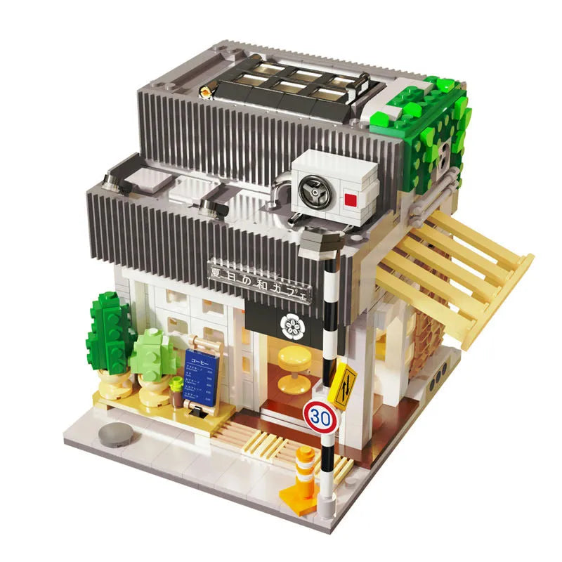 Building Blocks City Street Creator Japanese Summer Coffee Shop Bricks Toy - 6