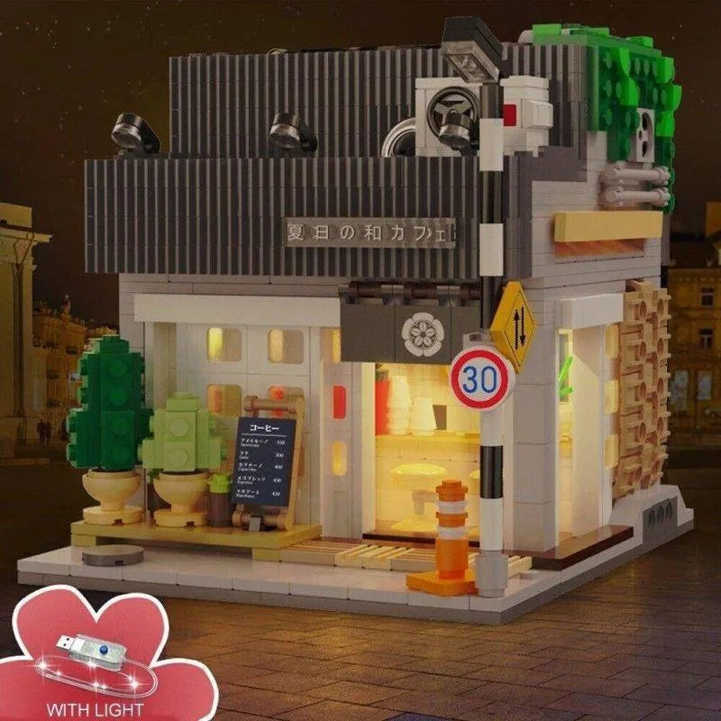 Building Blocks City Street Creator Japanese Summer Coffee Shop Bricks Toy - 11