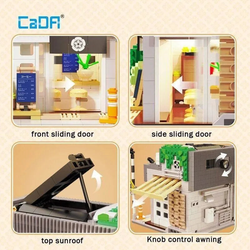 Building Blocks City Street Creator Japanese Summer Coffee Shop Bricks Toy - 13