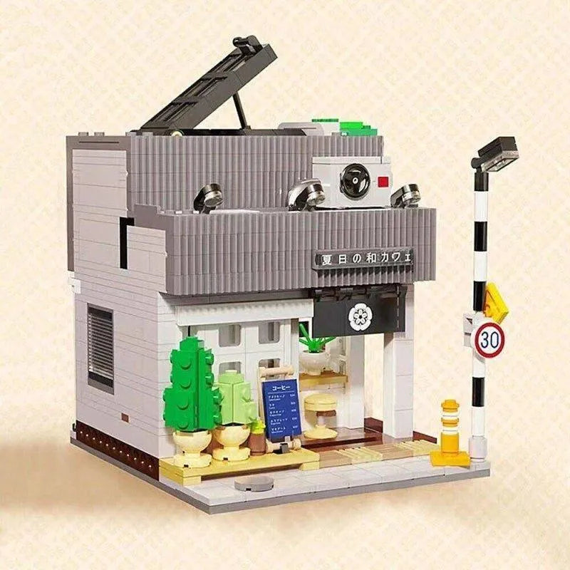Building Blocks City Street Creator Japanese Summer Coffee Shop Bricks Toy - 9