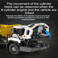 Thumbnail for Building Blocks Tech RC MOC Large City Heavy Dump Truck Bricks Toy - 12