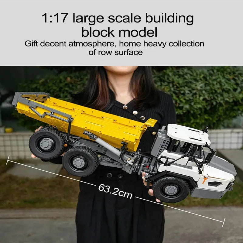 Building Blocks Tech RC MOC Large City Heavy Dump Truck Bricks Toy - 21
