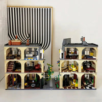 Thumbnail for Building Blocks City Street Creator Expert MOC Paris Restaurant Bricks Toy Construction Set Toys - 10