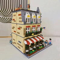 Thumbnail for Building Blocks City Street Creator Expert MOC Paris Restaurant Bricks Toy Construction Set Toys - 13