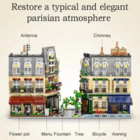 Thumbnail for Building Blocks City Street Creator Expert MOC Paris Restaurant Bricks Toy - 4