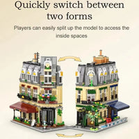 Thumbnail for Building Blocks City Street Creator Expert MOC Paris Restaurant Bricks Toy Construction Set Toys - 7