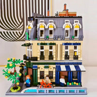 Thumbnail for Building Blocks City Street Creator Expert MOC Paris Restaurant Bricks Toy - 12