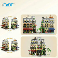 Thumbnail for Building Blocks City Street Creator Expert MOC Paris Restaurant Bricks Toy Construction Set Toys - 5