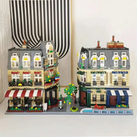 Thumbnail for Building Blocks City Street Creator Expert MOC Paris Restaurant Bricks Toy - 9