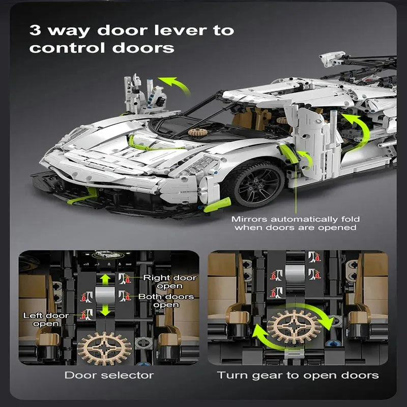 Tech MOC Fantasma Supercar Building Blocks Toy 61048