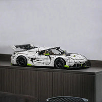 Thumbnail for Building Blocks Tech MOC Fantasma Supercar Racing Sports Car Bricks Toy - 23