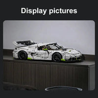 Thumbnail for Building Blocks Tech MOC Fantasma Supercar Racing Sports Car Bricks Toy - 8