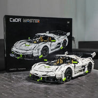 Thumbnail for Building Blocks Tech MOC Fantasma Supercar Racing Sports Car Bricks Toy - 22