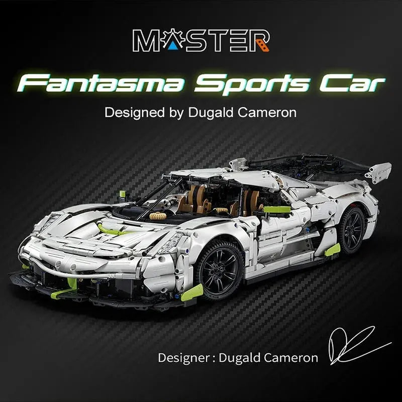 Building Blocks Tech MOC Fantasma Supercar Racing Sports Car Bricks Toy - 3