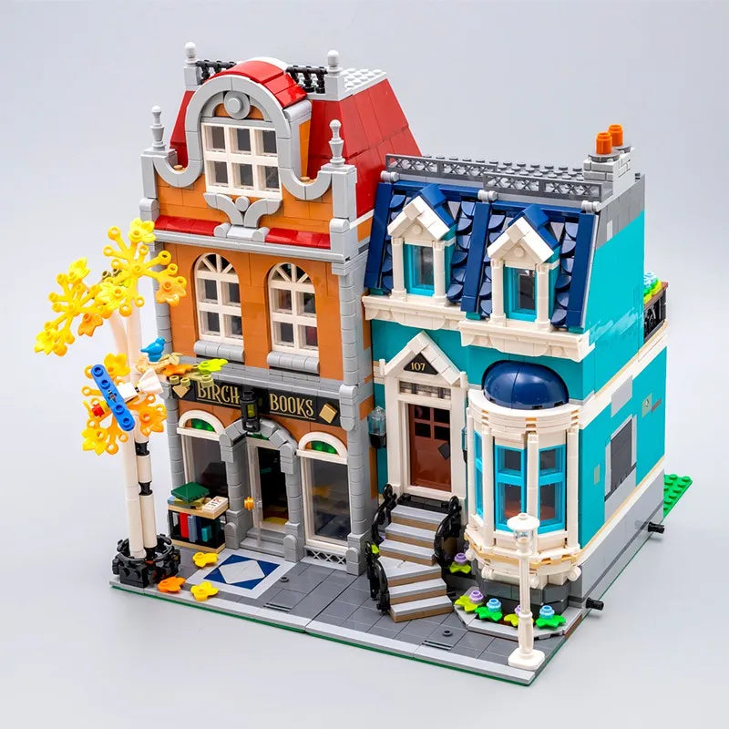 Building Blocks Creator Expert MOC City Bookshop Store Bricks Toy - 1
