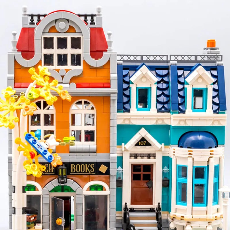 Building Blocks Creator Expert MOC City Bookshop Store Bricks Toy - 4
