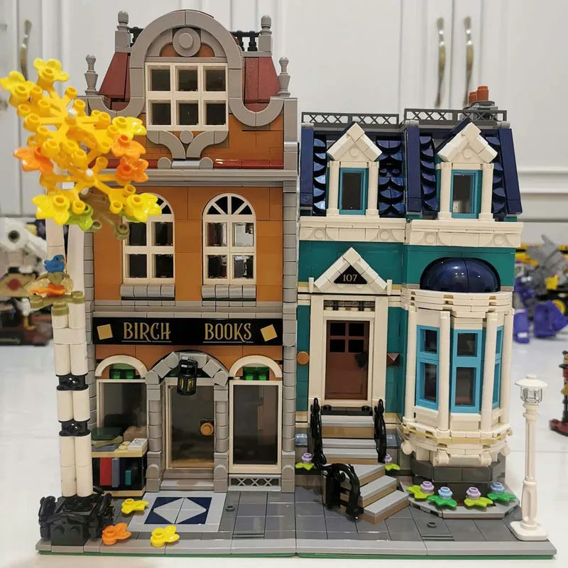 Building Blocks Creator Expert MOC City Bookshop Store Bricks Toy - 3