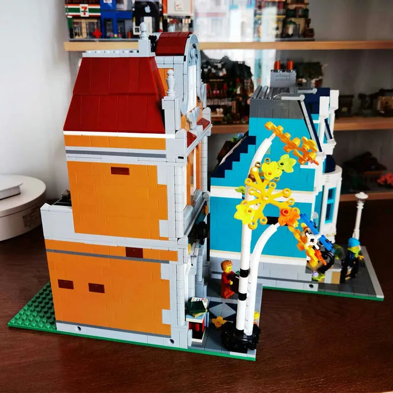 Building Blocks Creator Expert MOC City Bookshop Store Bricks Toy - 8