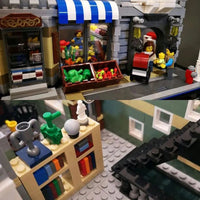 Thumbnail for Building Blocks Creator Expert City MOC Green Grocer Store Bricks Toy - 12