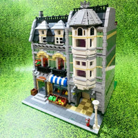 Thumbnail for Building Blocks Creator Expert City MOC Green Grocer Store Bricks Toy - 2