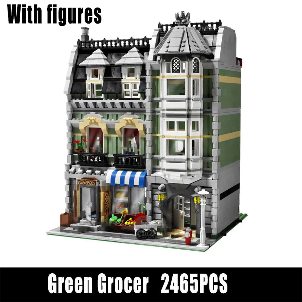 Building Blocks Creator Expert City MOC Green Grocer Store Bricks Toy - 1