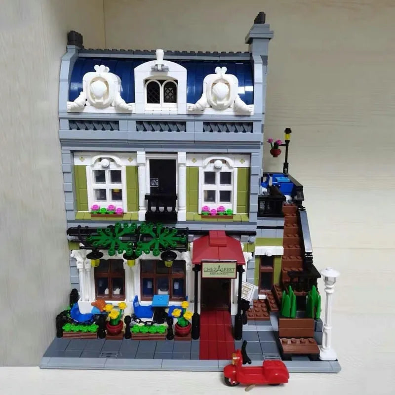 Building Blocks Creator Expert MOC City Parisian Restaurant Bricks Toy Canada Construction Set Toys - 6