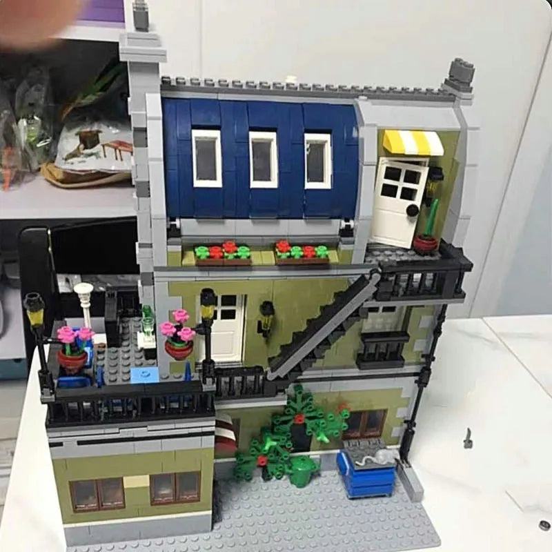 Building Blocks Creator Expert MOC City Parisian Restaurant Bricks Toy Canada Construction Set Toys - 5