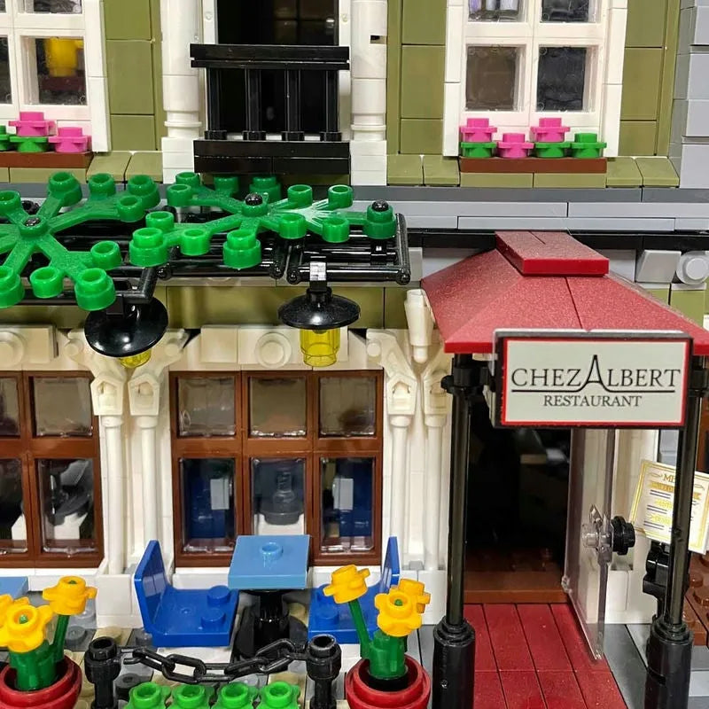 Building Blocks Creator Expert MOC City Parisian Restaurant Bricks Toy Canada Construction Set Toys - 10
