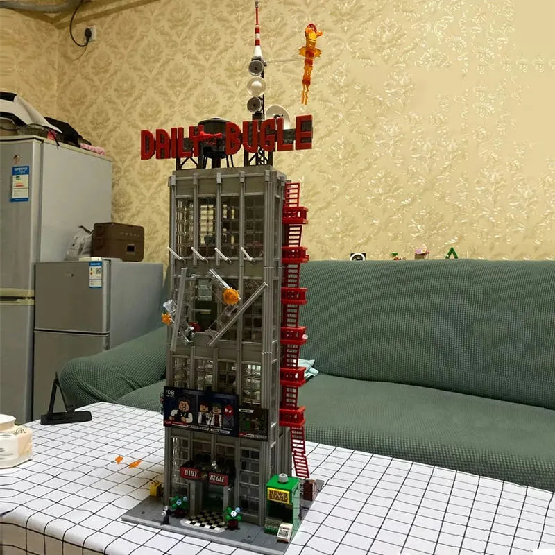 Building Blocks Creator Expert Super Hero MOC Daily Bugle Bricks Toy Construction Set Toys - 12