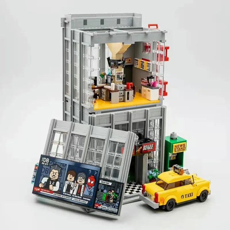 Building Blocks Creator Expert Super Hero MOC Daily Bugle Bricks Toy - 7