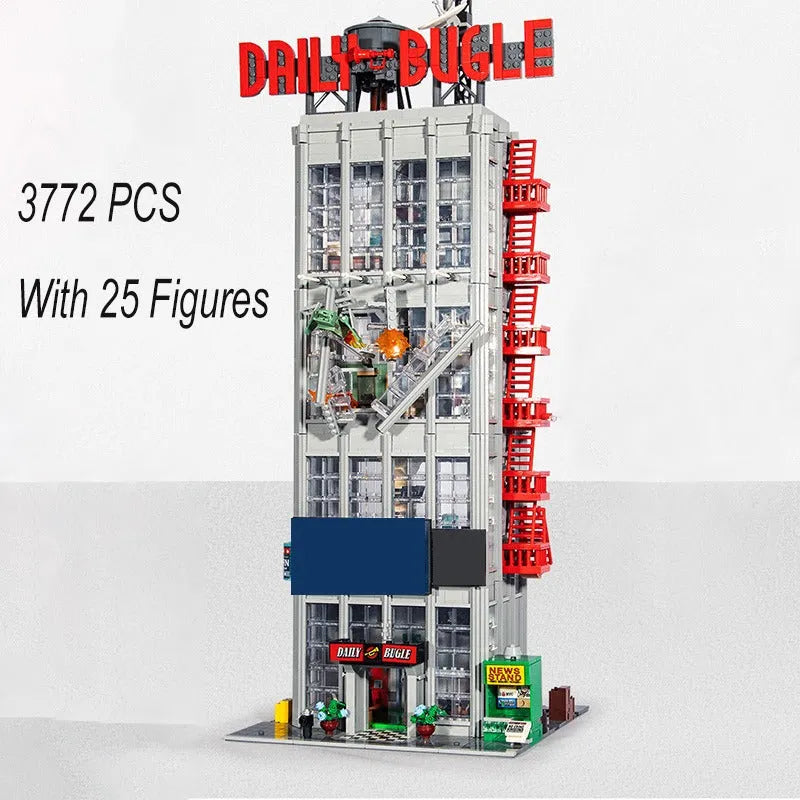 Building Blocks Creator Expert Super Hero MOC Daily Bugle Bricks Toy - 4