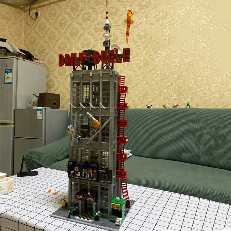 Building Blocks Creator Expert Super Hero MOC Daily Bugle Bricks Toy Construction Set Toys - 14