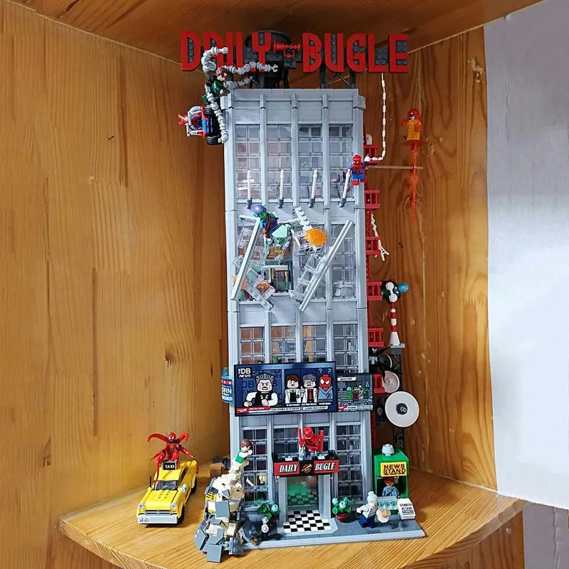 Building Blocks Creator Expert Super Hero MOC Daily Bugle Bricks Toy - 17