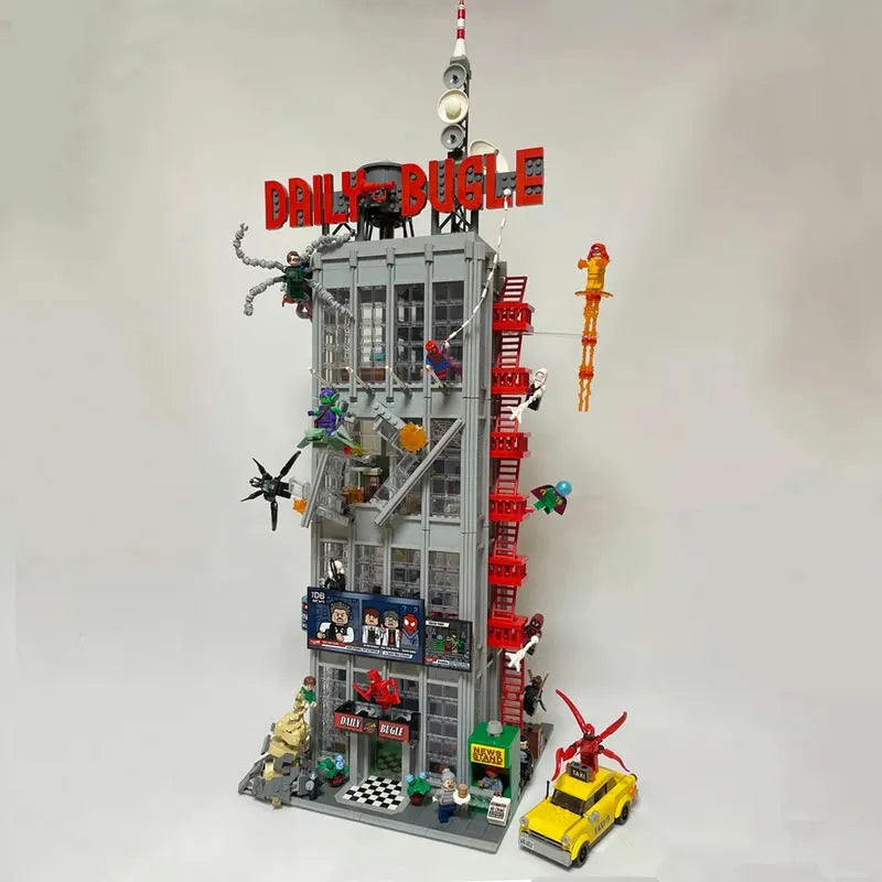 Building Blocks Creator Expert Super Hero MOC Daily Bugle Bricks Toy - 11