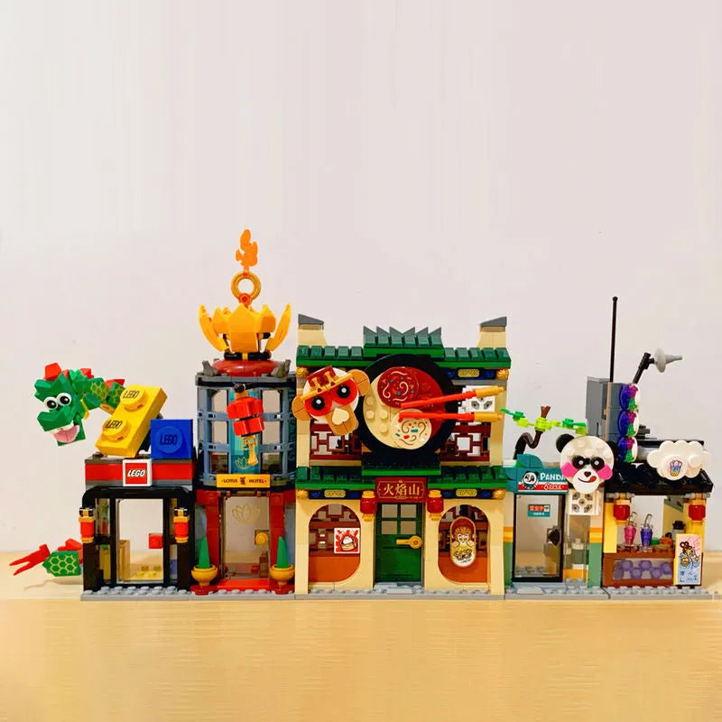 Building Blocks Building Block Monkie Kid The City of Lanterns Bricks Toy Construction Set Toys - 4