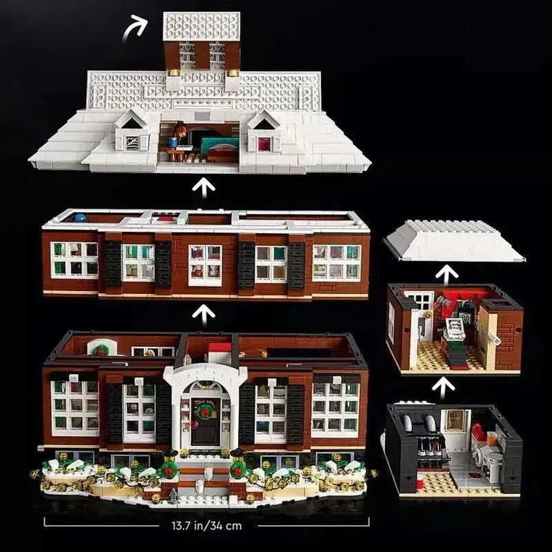 Building Blocks Creative MOC Movie Home Alone House Bricks Toy - 12