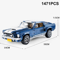 Thumbnail for Building Blocks Creator Expert MOC Ford Mustang Bricks Toys - 2