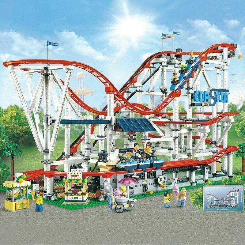 Building Blocks Creator Expert Motorized Roller Coaster MOC Bricks Toy - 5