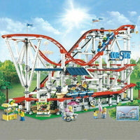 Thumbnail for Building Blocks Creator Expert Motorized Roller Coaster MOC Bricks Toy - 5