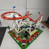 Thumbnail for Building Blocks Creator Expert Motorized Roller Coaster MOC Bricks Toy - 6