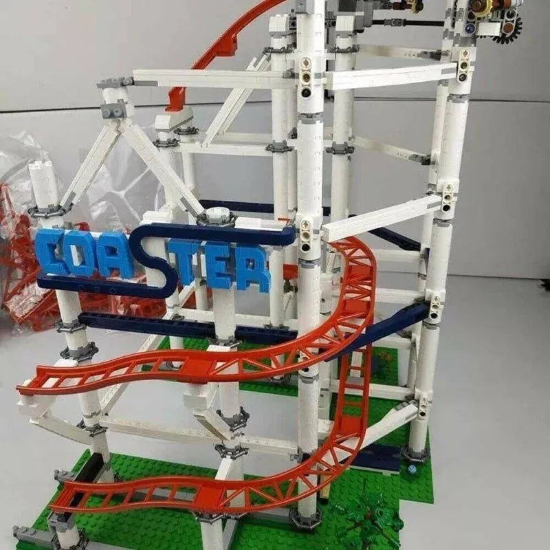 Building Blocks Creator Expert Motorized Roller Coaster MOC Bricks Toy - 7