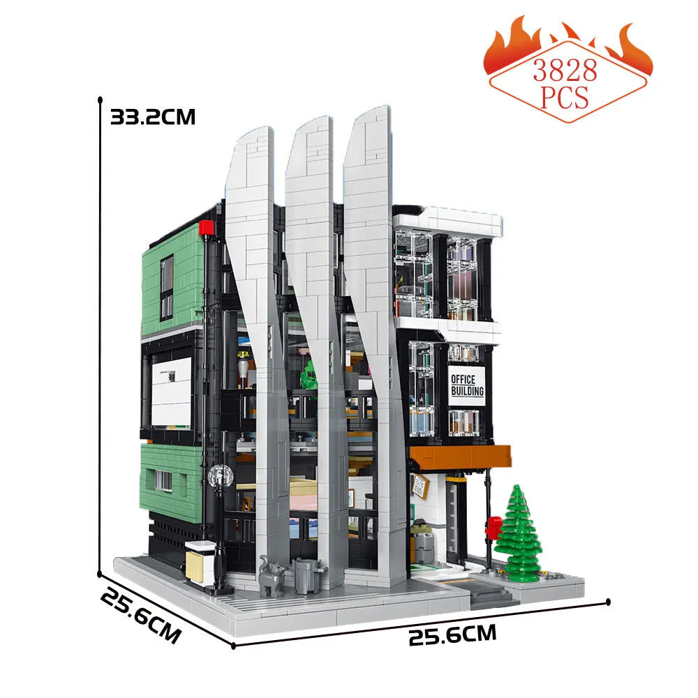 Building Blocks Street City Experts MOC The Office Bricks Toys - 4