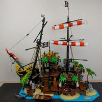 Thumbnail for Building Blocks MOC Ideas Pirates Barracuda Bay Ship Bricks Toys - 12