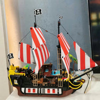 Thumbnail for Building Blocks MOC Ideas Pirates Barracuda Bay Ship Bricks Toys - 11