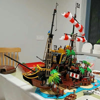 Thumbnail for Building Blocks MOC Ideas Pirates Barracuda Bay Ship Bricks Toys - 9