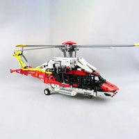 Thumbnail for Building Blocks Motorized Airbus H175 Rescue Helicopter Bricks MOC Toy - 7