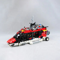 Thumbnail for Building Blocks Motorized Airbus H175 Rescue Helicopter Bricks MOC Toy - 6