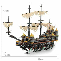 Thumbnail for Building Blocks Movie Creator MOC Silent Mary Pirate Ship Bricks Toy - 1