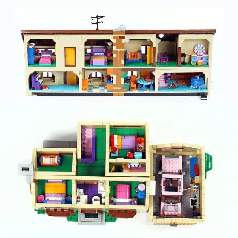 Building Blocks Movies Creator MOC The Simpsons House Bricks Toy Construction Set Toys - 17